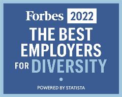 Forbes Best Employers Diversity 2022 Logo Square Color Blue